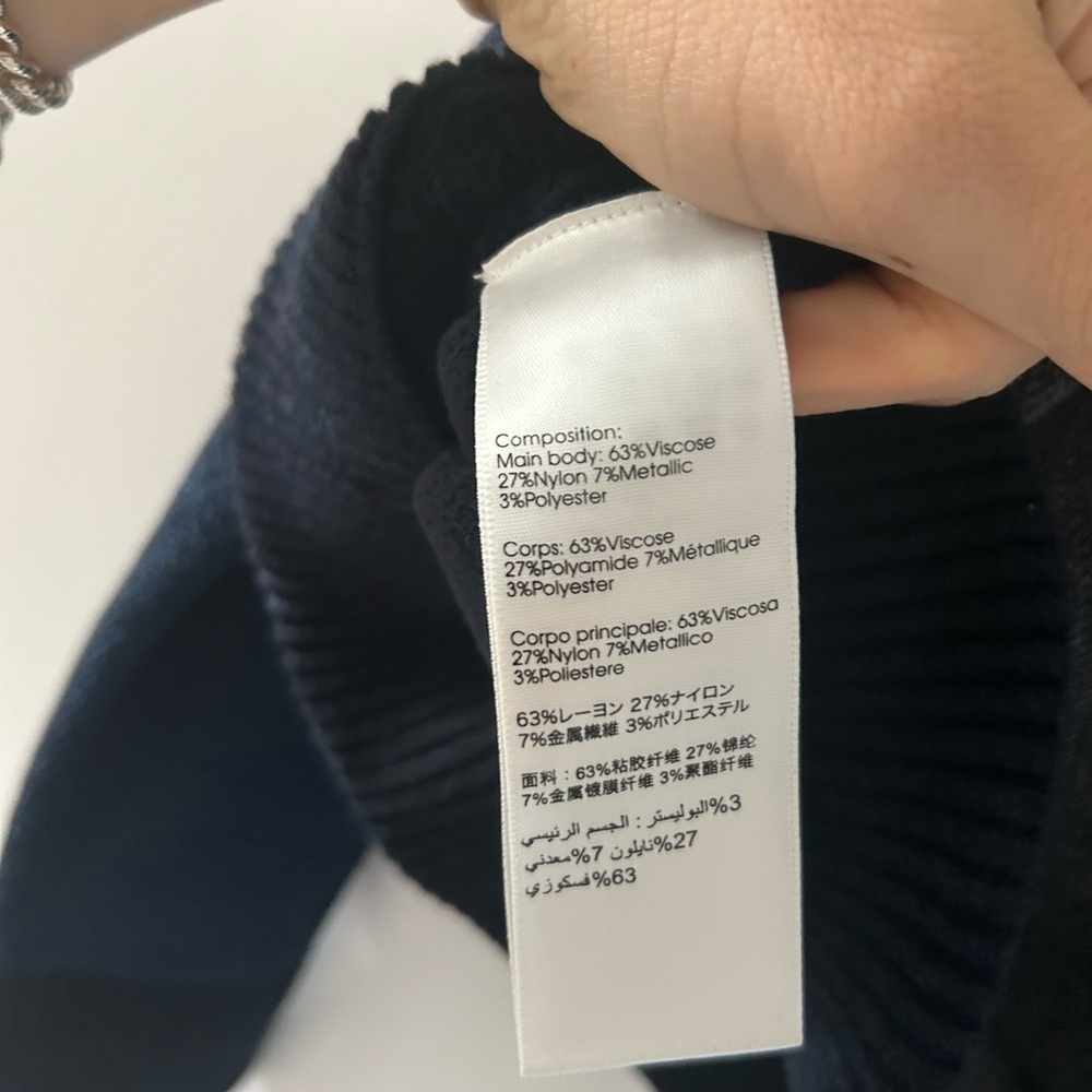 3.1 Phillip Lim Lurex Color Blocked Sweater Size XS - Picture 15 of 16